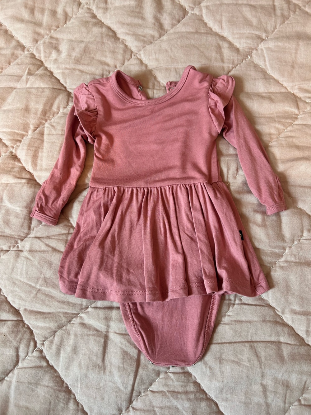 Kyte BABY Dusty Pink Long Sleeve Twirl Dress